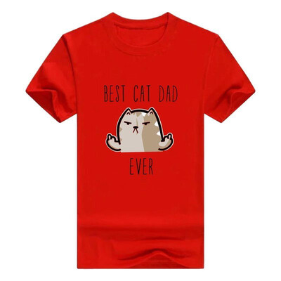 

Funny Cat Gifts Best Cat Dad Ever Young Mens T-Shirt