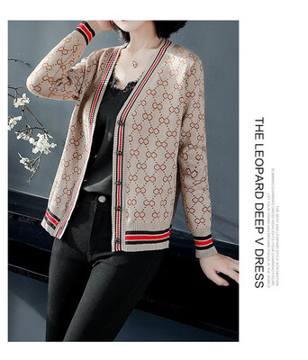 

Cardigan sweater 2018 autumn wear Korean version of fashionable loose look thin autumn winter sweater womens coat