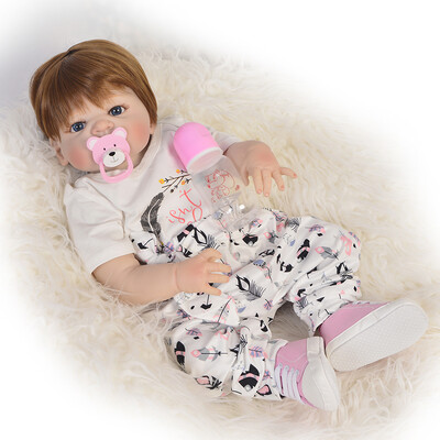 

23 57 cm Realistic Boneca Baby Reborn Corp De Silicone Completa Lifelike Princess Reborn Baby Doll Toy For Childrens Day Gift