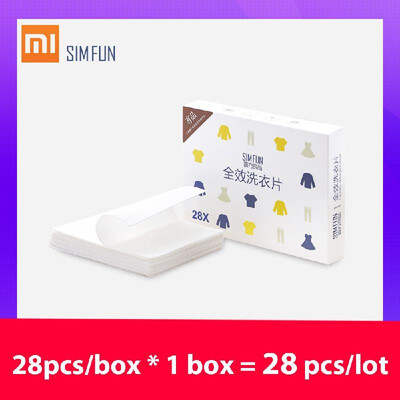 

84pcslot Xiaomi SIMFUN Laundry Tablets Cleaning Fragrance Clothes Washing Liquid Paper Deep Cleaning Washing Powder Softener Wash