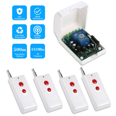 

Smart Home 433Mhz RF AC85V-250V Single Channel Learning Code Wireless Remote Control Switch Relay Receiver Transmitter Universal R