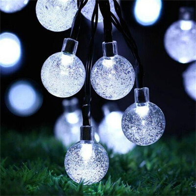 

Solar Light 6M 30 LED String Lights Ball Crystal Festoon Light Bulb for Christmas Garden Decorations Outdoor Lighting lamp