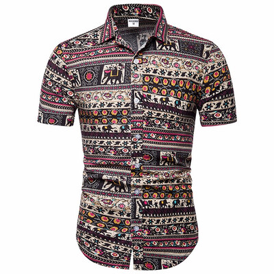 

2019 New explosive mens short-sleeved broken shirt shirt TC12