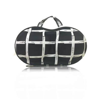 

Colorful Pattern Underwear Storage Box Portable Bra Bag with Mesh&Handle for Travel Fitness
