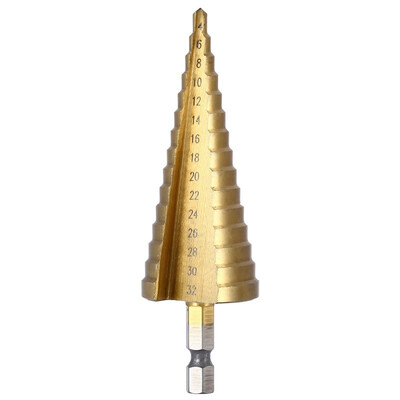

3pcs HSS 6541 Step Cone Titanium Coated Step Drill Bit