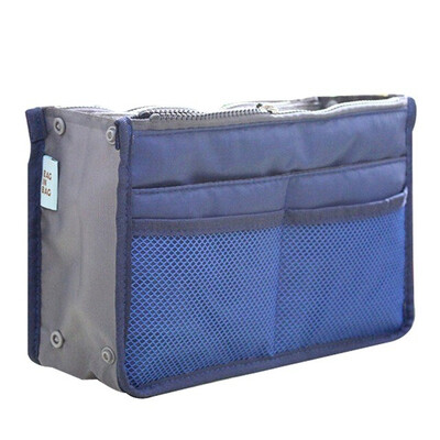 

Organizer Insert Bag Women Nylon Travel Insert Organizer Handbag Purse Large liner Lady Makeup Cosmetic Bag Cheap Female Tote