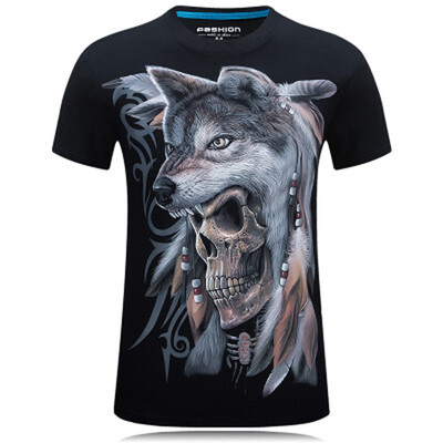 

2019 New Summer Cotton Funny T Shirts Short sleeves T-shirt Men Fashion 3D0 Print T shirt Men Tops Tees Mens T-shirt