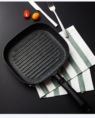 

Non-stick frying pan pan 2224cm striped steak pan fry fish square frying pan electromagnetic oven general purpose