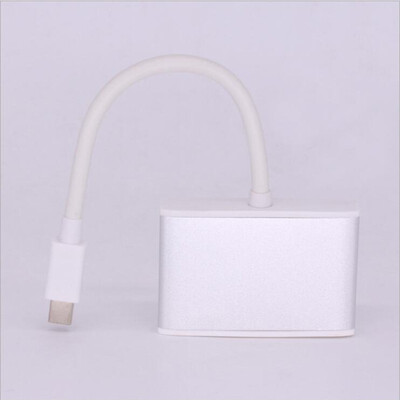 

free shipping 1080 Manufacturers supply mini dp to hdmi vga adapter wire minidp two-in-one high-definition adapter cable