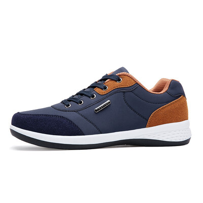 

2018 Autumn New Men Shoes Lace-Up Men Fashion Shoes Microfiber Leather Casual Shoes Brand Men Sneakers Winter Men FLats