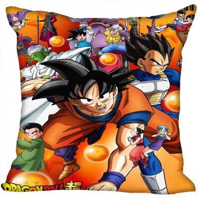 

Dragon Ball Z Pillow Cover Bedroom Home Office Decorative Pillowcase Square Zipper Pillow Cases Satin Fabric No Fade