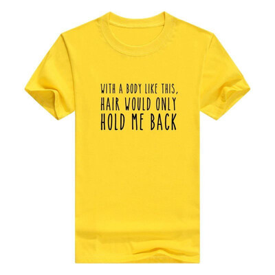 

Funny Balding Gifts Balding Foam with a Body Like This Hair Would Only Hold Me Back Men s T-Shirt