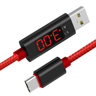 

Micro USB Type C Cable 12M39ft Voltage&Current Display Nylon Braided Durable 8 PIN Charging Sync Data Cable for iPhone