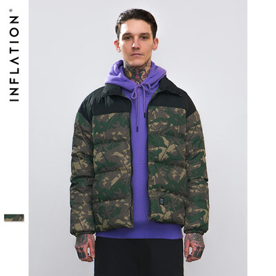 

2018 winter new tide brand military camouflage thick warm down jacket long loose jacket