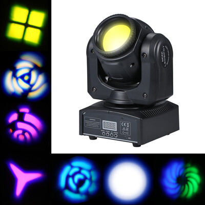 

60W RGBW 810 Channel 12 Gobo Pattern Head Moving Lamp LED Beam Effect Stage Light DMX512 Sound Control Auto Rotating for Disco KT