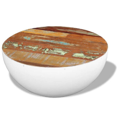 

Bowl Shaped Coffee Table Solid Reclaimed Wood 236"x236"x118"