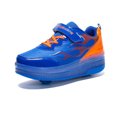 

Children Glowing Sneakers With OneTwo Wheels Led Light Up Roller Skates Sport Luminous Lighted Shoes Kid Boys Girls Casual Shoe