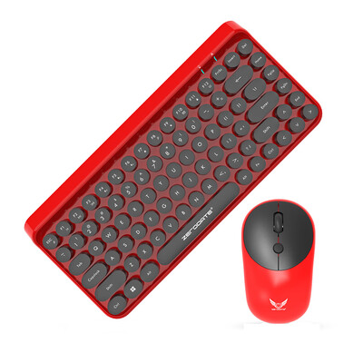 

ZERODATE LD-WKM800 Keyboard Set Wireless Keyboard Mouse 84 Keys Optical 1600 DPI Ergonomic Gaming Keyboard Mouse Set with USB Rec