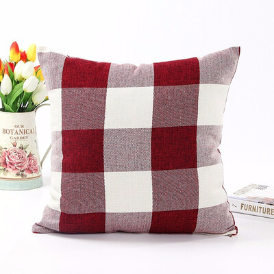 

New Qualified Cushion Cover Christmas Pillow Case Plaid Lattice Sofa Bed Home Decor Pillow Case Cushion Cover For Sofa JAN3