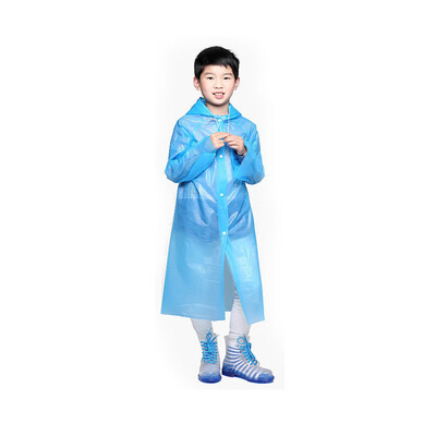 

Disposable Portable Raincoats for Kids PEVA Travel Camping Children Rain Jackets Breathable Rainwear with Hood Sleeves