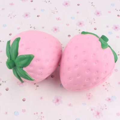 

Childrens Toys Simulation Big Strawberry PU Ultra-slow Rebound Sqishy Strawberry Pendant Decompression