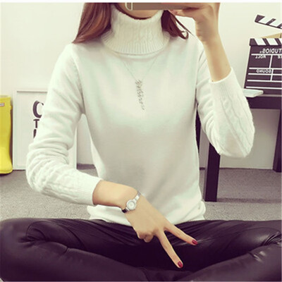 

Womens wear 2018 new autumn winter Korean version of the turtleneck sweater slim slim jumper sweater