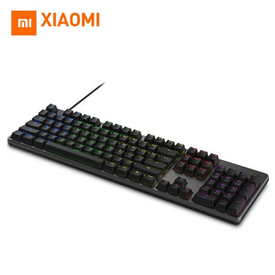 

Original Xiaomi Mi Gaming Keyboard 104 Keys Key Without Punch LED Backlit Backlight USB Wired Aluminum alloy For Overwatch Dota2