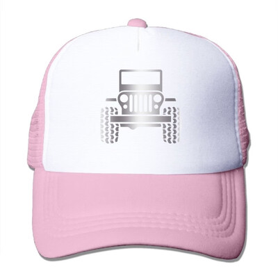 

Jeep Wrangler Platinum Style Mesh Trucker CapsHats Adjustable For Unisex Black
