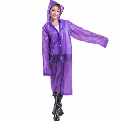 

Reusable Portable Raincoats for Adults EVA Travel Camping Walking Rain Jackets Breathable Rainwear with Hood Sleeves