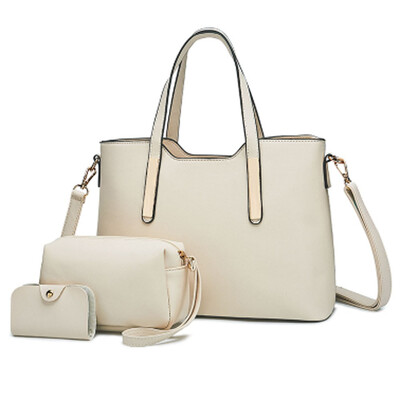 

Women Pu Leather Handbag Purse Card Holder 3pcsset Tote Bag Ladies Shoulder Bag Work Bag