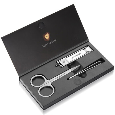 

Korea Kowell Han Kewei nail clipper imported stainless steel nail clippers repair capacity combination 3 sets BK-SET import