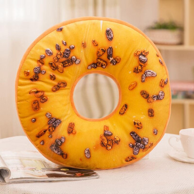 

New Fashion Creative Soft Plush Pillow Stuffed Seat Pad Sweet Donut Foods Cushion Case Toys pillowcase