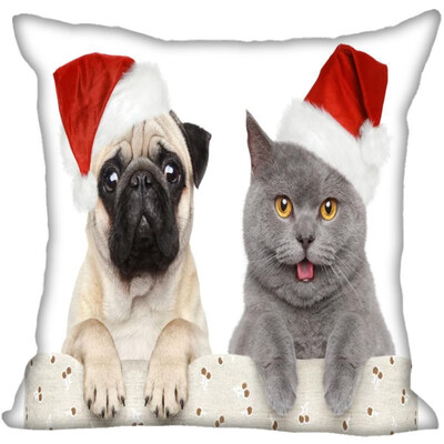 

Pug Hot Sale Pillow Case High Quality New Years Pillowcase Decorative Pillow Cover For Wedding Decorative Christmas