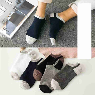 

Aa-shop Couple Male Female 5 Pairs Sports Color Matching Lucky Street Socks