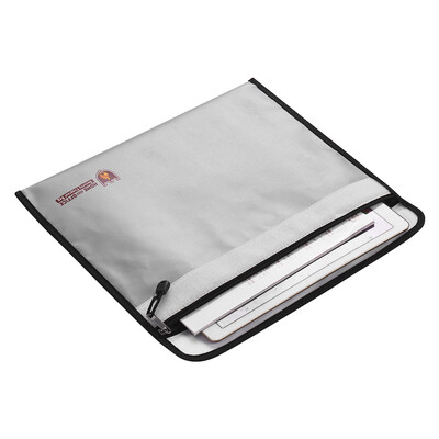 

Fireproof Document Bag Silicone Coated Fire Resistant Money File Folder Holder Organizer Safe Storage for Office Home Bank Cards P