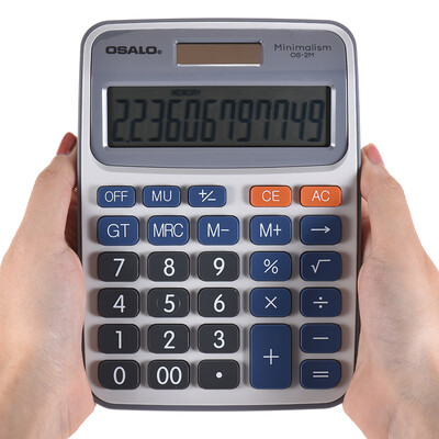 

Standard Function Desktop Electronic Calculator 12 Digits Large Display Solar&Battery Dual Power Supply for School Home Office