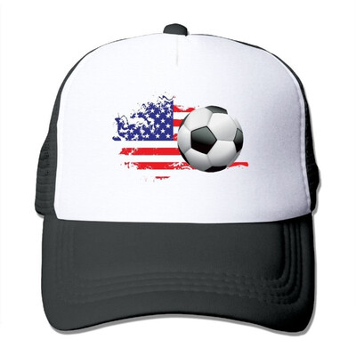

Oyxinyu American Flag Soccer Mesh Baseball Cap Adult Adjustable Trucker Hat for Men Women