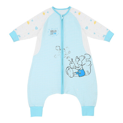 

Disney Baby Baby Sleeping Bag Baby Legs Sleeping Bag Summer Air Conditioning Room Thin Anti-Kicking Le Recalling Knit Water Blue 90cm