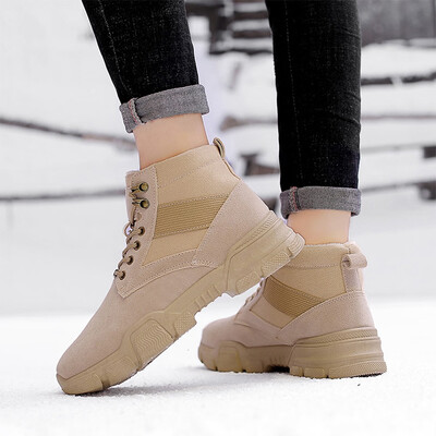 

Mens Martin Boots Casual Cotton Boots Warm Snow Boots in Winter