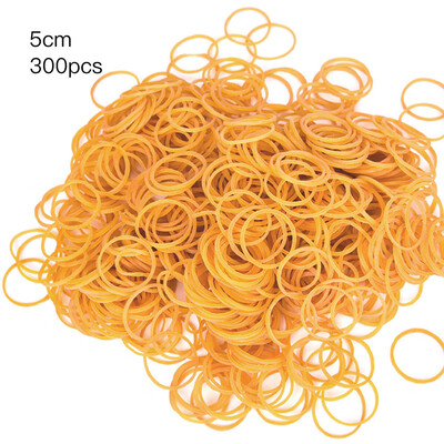 

300 Pcs Per Bag Yellow Rubber Bands Ring Loop Sturdy Stretchable Elastic Holder School Office Supplies Stationery