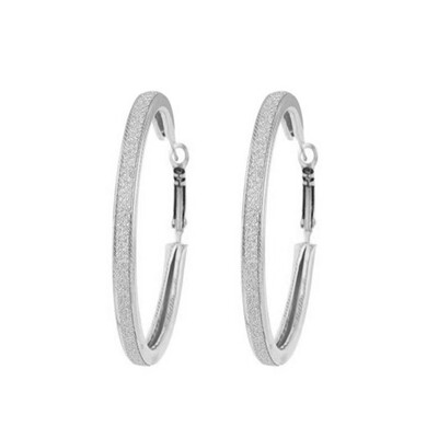 

1Pair Punk Dull Polish Earring Jewelry Big Round Circle Earrings Pendientes Gold Silver Plated Gift for Women Lady Silver