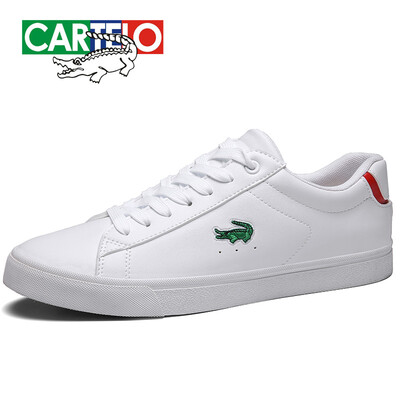

Cartier crocodile casual mens shoes Korean version of the trend of fashion students running outdoor travel non-slip breathable 0077 white red 40