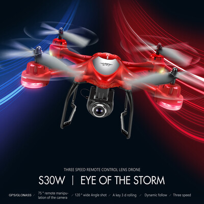 

SJ RC S30W 1080P Wide Angle Camera GPS Positioning 5G Wifi FPV Altitude Hold RC Training Quadcopter