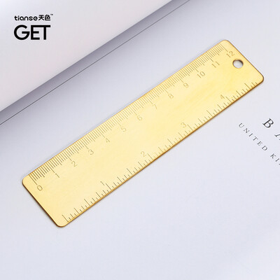 

Sky Brass Ruler 12CM Diameter Measurer Protractor Retro Ruler Retro TS-5703