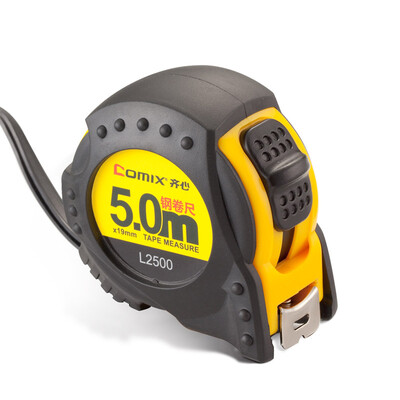 

Comix 5m all-inclusive tape locking steel tape measure metric double measuring ruler black L2500