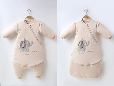 

Children play was upset prevention warm removable sleeve multi-function triad sleeping bags colored cotton in infants