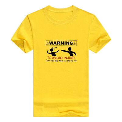

Funny Coworker Gift Warning Sign Avoid Injury Dont Tell Me How Do Job Men Tee