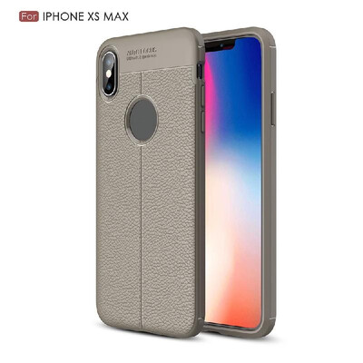 

For IPhone  Max  XR Full Cover Case Soft TPU Brushed Leather Cover For IPhone XR  XS Max Back Cover