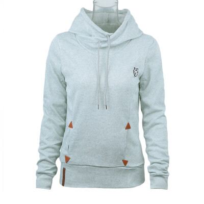 

New Fashion Women Hoodie Sweatshirts Self-tie Pockets Pullover Hooded Loose Tops
