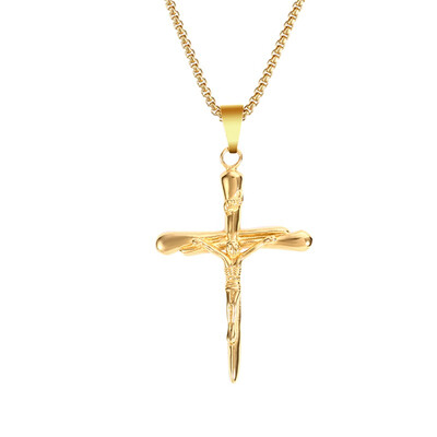 

Stainless Steel Cross Necklace For Men Woman Punk Cute Vintage Rock Hiphop LP0019